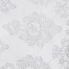 Italiensk luksus lys hørgardin med organza og hvidt broderi - Marinella Viadurini