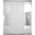 White Light Linned Gardin med Organza og broderi italiensk luksus - Marinella