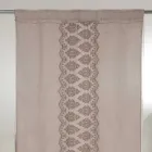 Let hørgardin med organza og gotisk broderi i luksuscentret - Marinella Viadurini