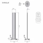 Gulv elektrisk radiator med enkelt eller dobbelt ledet design ved 500 W - stilus Viadurini