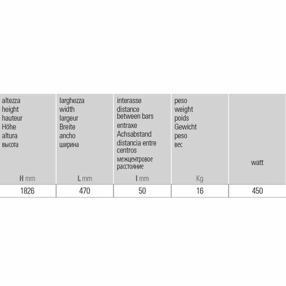 Lodret design badeværelse radiator elektrisk gulv 450 watt - Ottolungo Viadurini