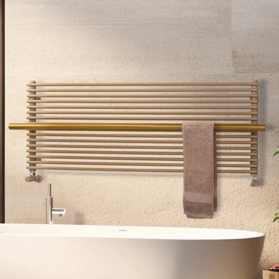 Beige blandet kulstofstål radiator fremstillet i Italien - Solaris Viadurini