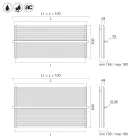 Beige blandet kulstofstål radiator fremstillet i Italien - Solaris Viadurini