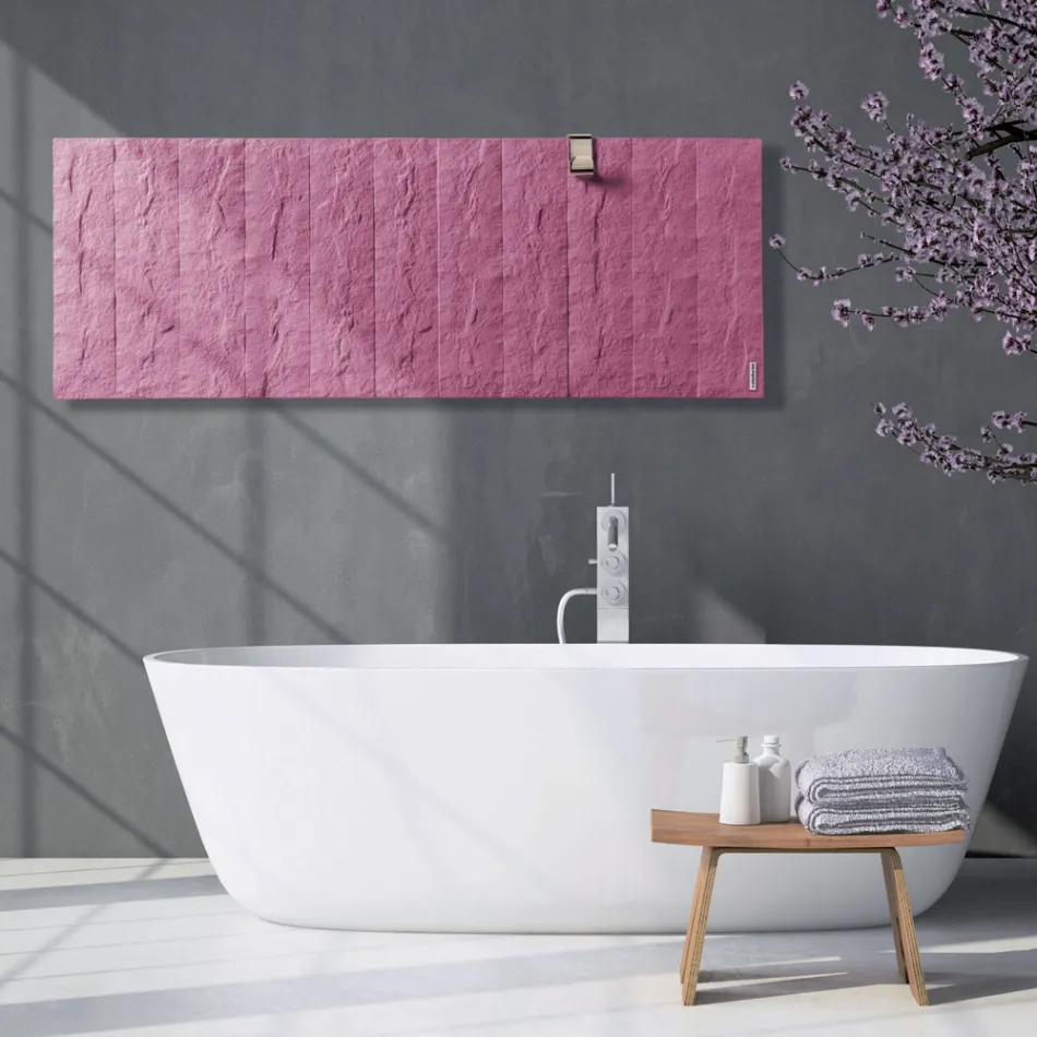 Dekorativ radiator med hydrauliksystem i italiensk marmorpulver - Terraa Viadurini