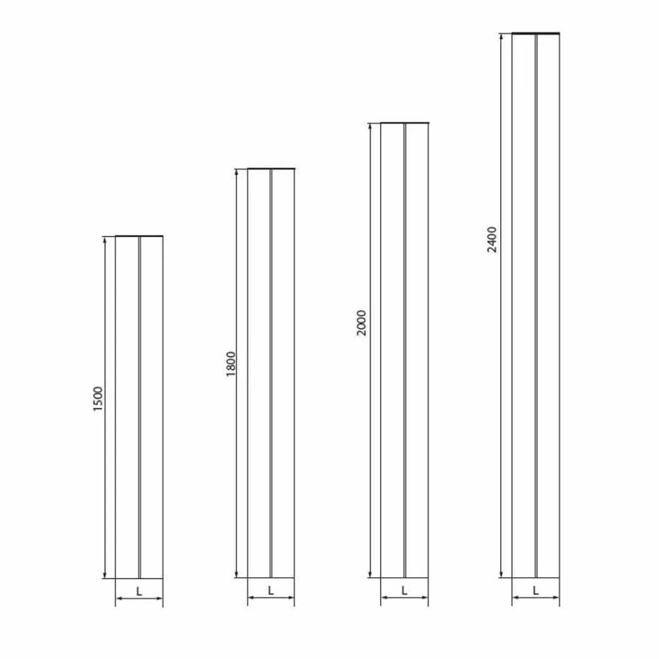 Moderne design badeværelsesradiator med hydraulisk væg op til 840 Watt - Ottolungo Viadurini