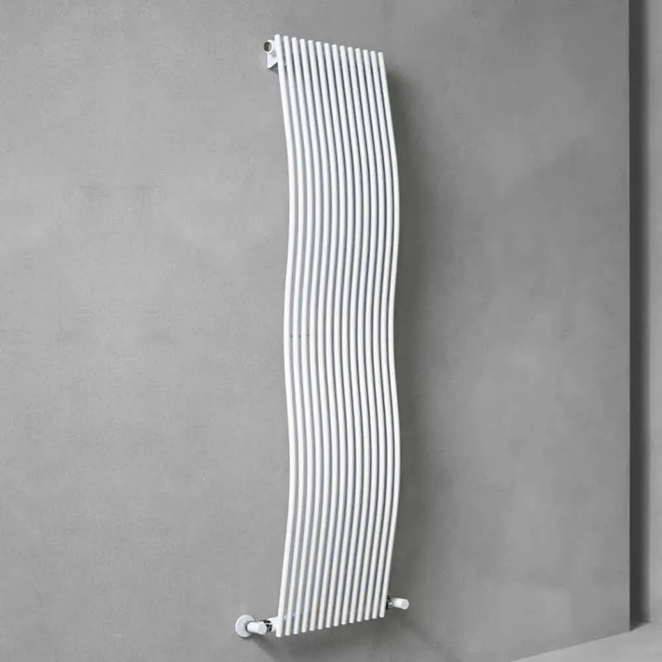 Lodret badeværelsesradiator Modern Design Wavy 1181 Watt - Tucano Viadurini