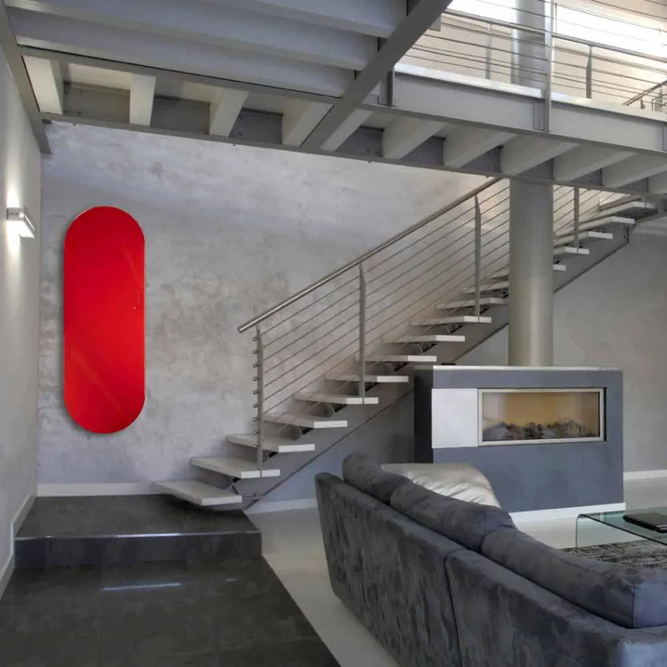 Termoarredo elektrisk design Brian hærdet glas, lavet i Italien Viadurini