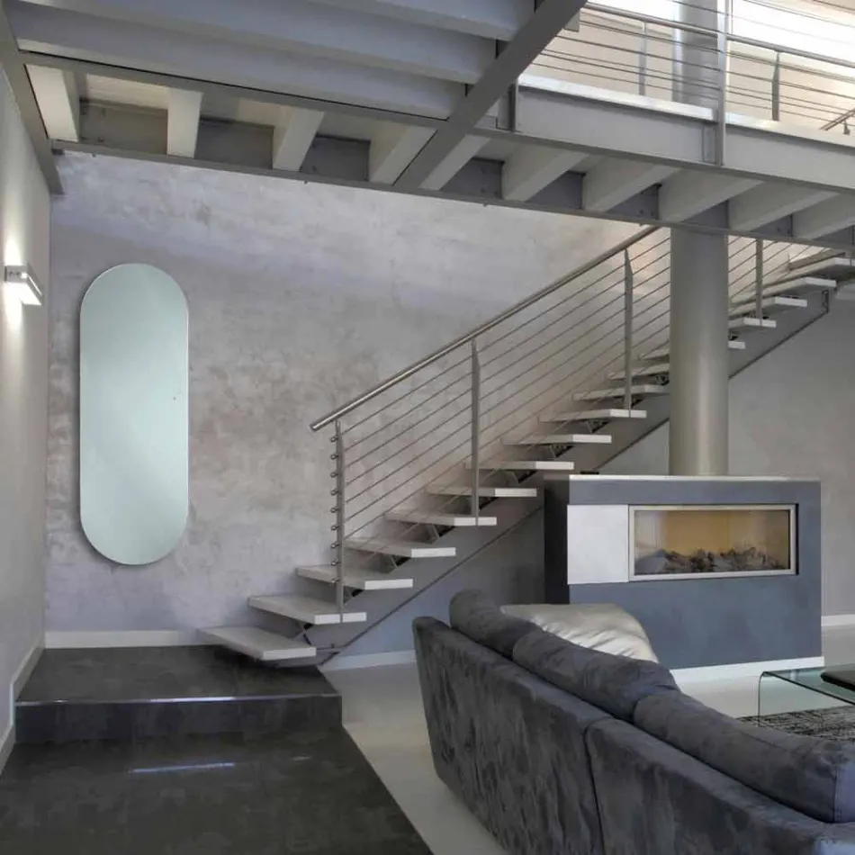 Termoarredo elektrisk design Brian hærdet glas, lavet i Italien Viadurini