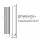 Lodret design hydraulisk vægkøler i stål 900 W - 1000 linjer Viadurini