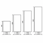 Lodret hydraulisk designradiator i aluminium op til 1061 watt - bøjet Viadurini