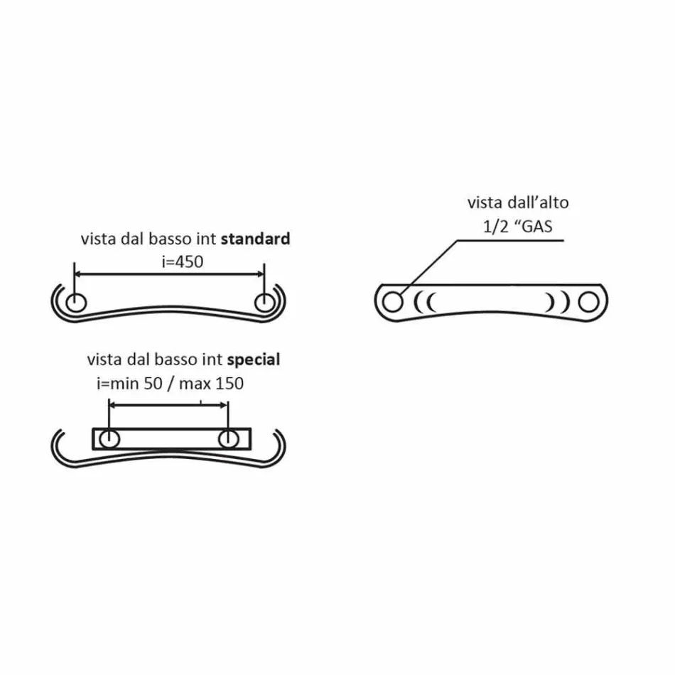 Lodret hydraulisk designradiator i aluminium op til 1061 watt - bøjet Viadurini