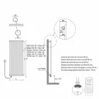 Elektrisk vægkøler Moderne design lodret 1000 watt - Zigolo Viadurini