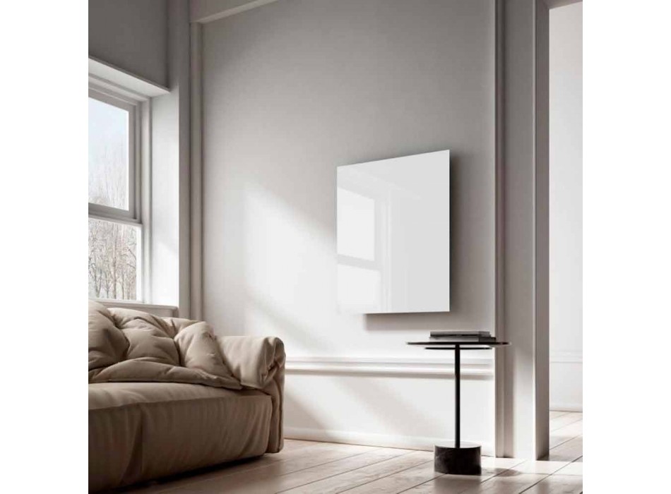 Design infrarød elektrisk radiator i hvidt klart glas Viadurini