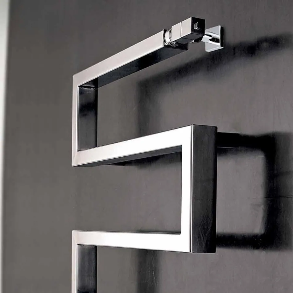 elektrisk chrome radiator i moderne design Snake af Scirocco H Viadurini