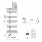 Moderne design væg elektrisk badeværelsesradiator op til 700 W - påfugl Viadurini