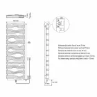 Designet elektrisk radiator til stue eller badeværelse med 1000 W led - glans Viadurini