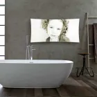 elektrisk design radiator med fotos Barry hærdet glas Viadurini