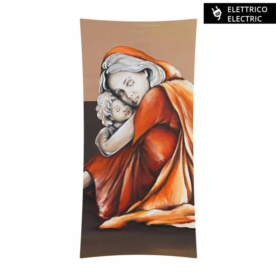 elektrisk design radiator med fotos Barry hærdet glas Viadurini