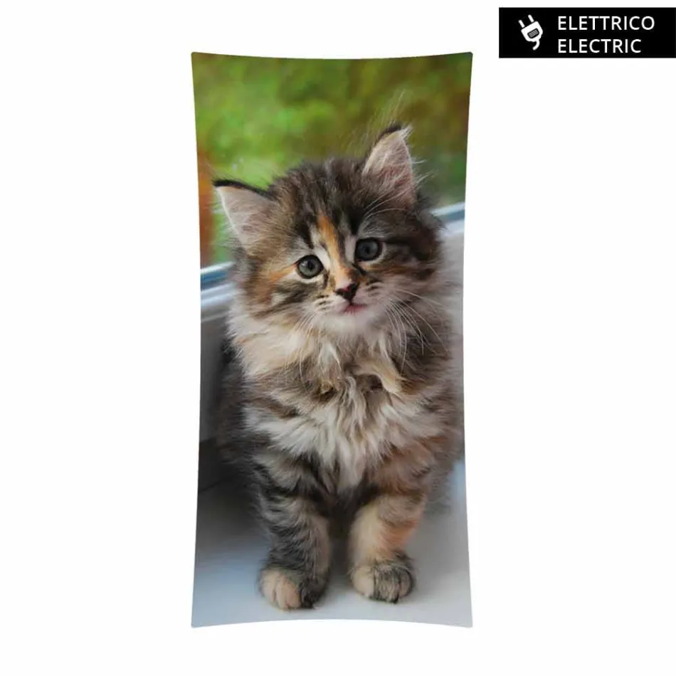 elektrisk design radiator med fotos Barry hærdet glas Viadurini