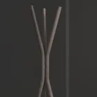 Fritstående elektrisk radiator i stål med fodkontakt - træ Viadurini