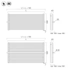 Beige elektrisk radiator i kulstofstål, fremstillet i Italien - Solaris Viadurini