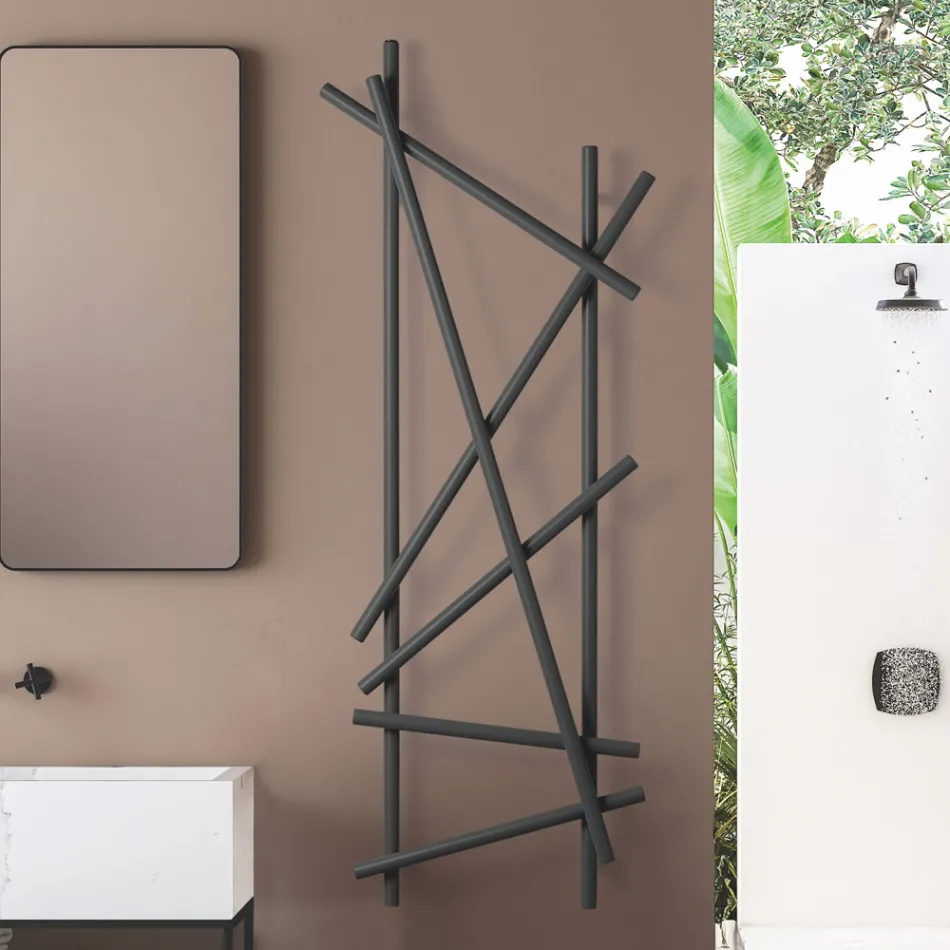 Elektrisk stålkøler med rundsektionsrør fremstillet i Italien - tilfældigt Viadurini