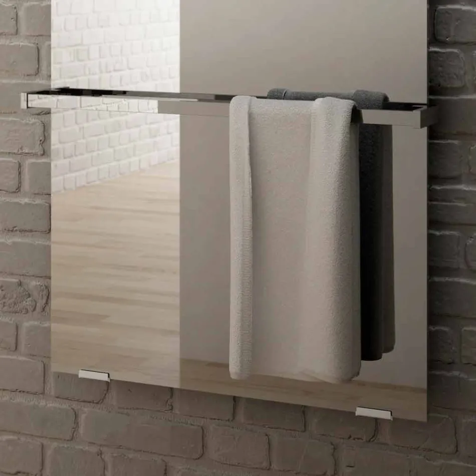 Elektrisk radiator i hvidt glas Star design, lavet i Italien Viadurini