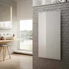Elektrisk radiator i hvidt glas Star design, lavet i Italien Viadurini