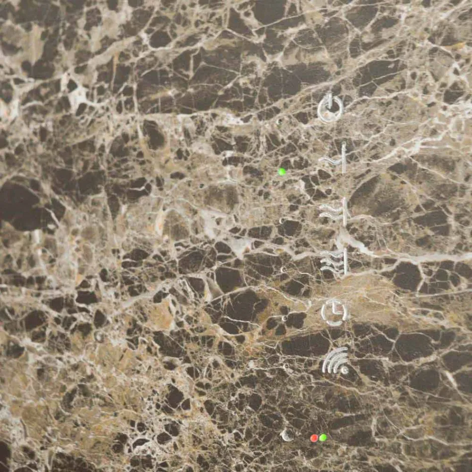 Elektrisk hærdet glas radiator med Jonny sten finish Viadurini