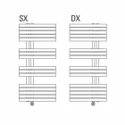 Vægmonteret elektrisk radiator til badeværelse 400 W - påfugl Viadurini