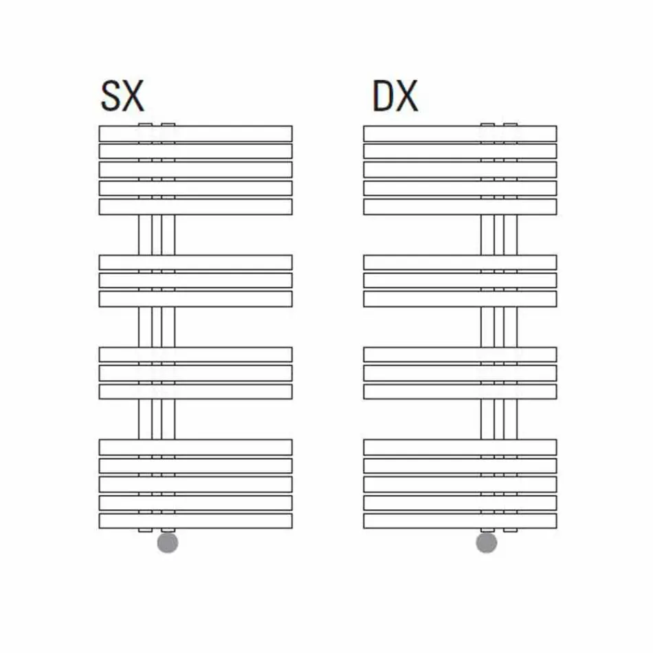 Vægmonteret elektrisk radiator til badeværelse 400 W - påfugl Viadurini