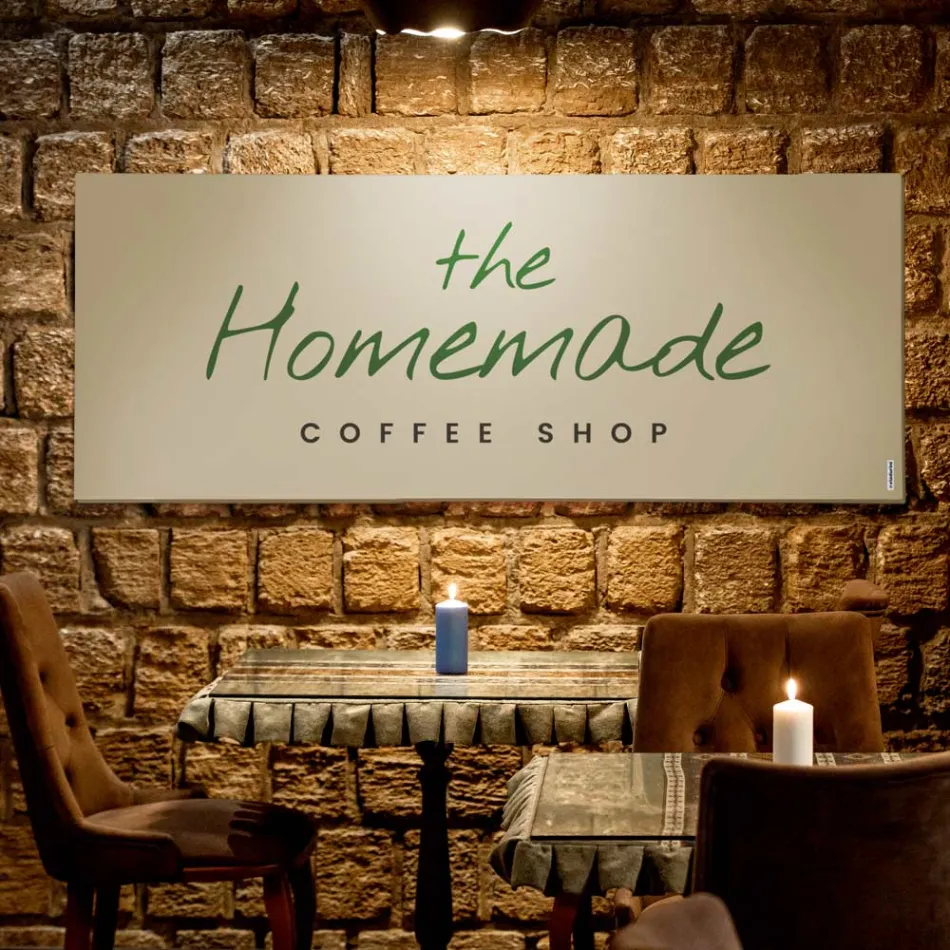 Tilpasset elektrisk radiator i marmorpulver lavet i Italien - Lineep Viadurini