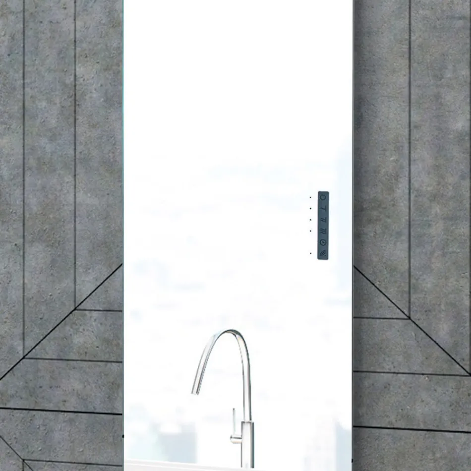 Elektrisk radiator lavet af glas og aluminium lavet i Italien - glasur Viadurini