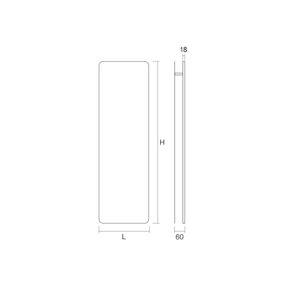 Elektrisk radiator lavet af glas og aluminium lavet i Italien - glasur Viadurini