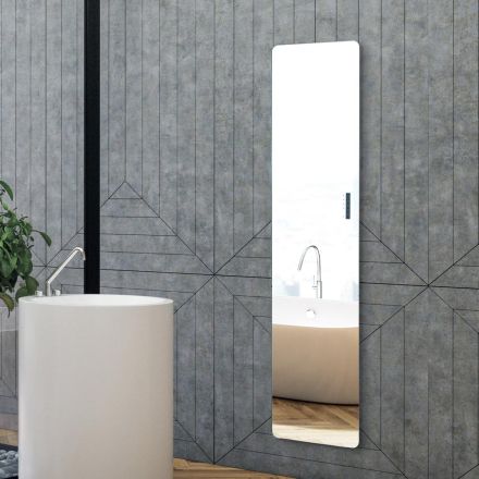 Elektrisk radiator lavet af glas og aluminium, fremstillet i Italien - Glasur Viadurini