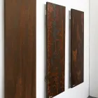 Hybrid radiator med Corten finish i italiensk marmorpulver - Lines Viadurini