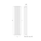 Hydraulisk radiator med vandrette solfangere og lodrette rør - Colomba Viadurini