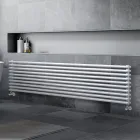Hydraulisk radiator med dobbelt serie af vandrette elementer lavet i Italien - Strega Viadurini