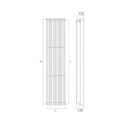 Hydraulisk radiator med dobbelt serie af flade elementer lavet i Italien - Makedonien Viadurini