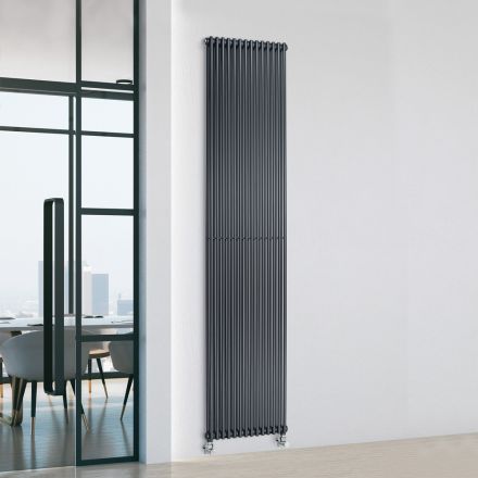 Hydraulisk radiator med dobbelt serie af vertikale elementer lavet i Italien - Pasticcio Viadurini