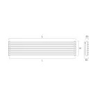 Hydraulisk radiator med enkelt firkantede sektionselementer lavet i Italien - Nougat Viadurini