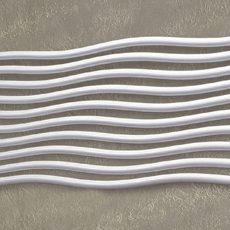 Hydraulisk radiator med buede vandrette elementer lavet i Italien - Zucchero Viadurini