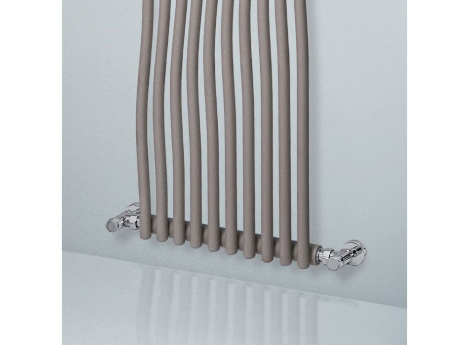 Hydraulisk radiator med buede lodrette elementer lavet i Italien - Ribes Viadurini