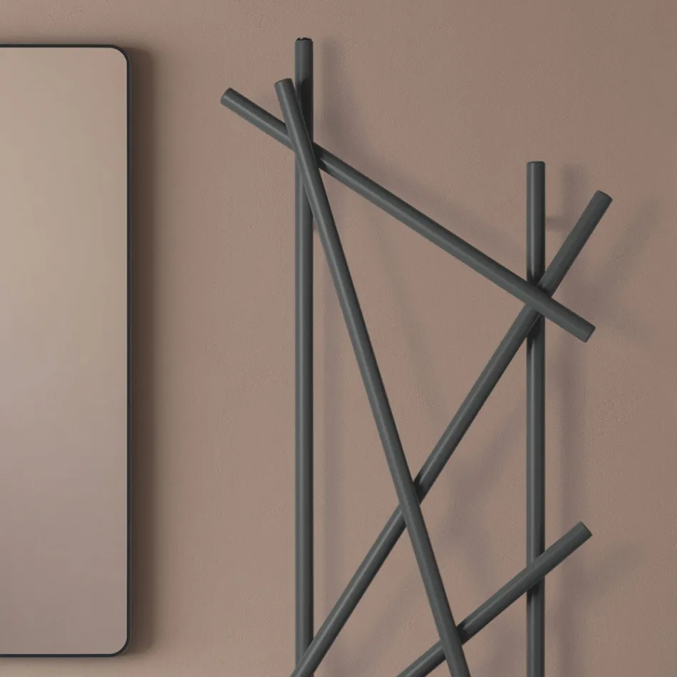 Hydraulisk radiator i stål med rundsektionsrør fremstillet i Italien - tilfældigt Viadurini