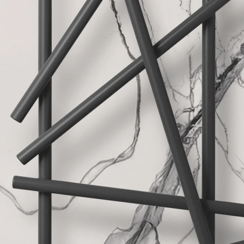 Hydraulisk radiator i stål med rundsektionsrør fremstillet i Italien - tilfældigt Viadurini