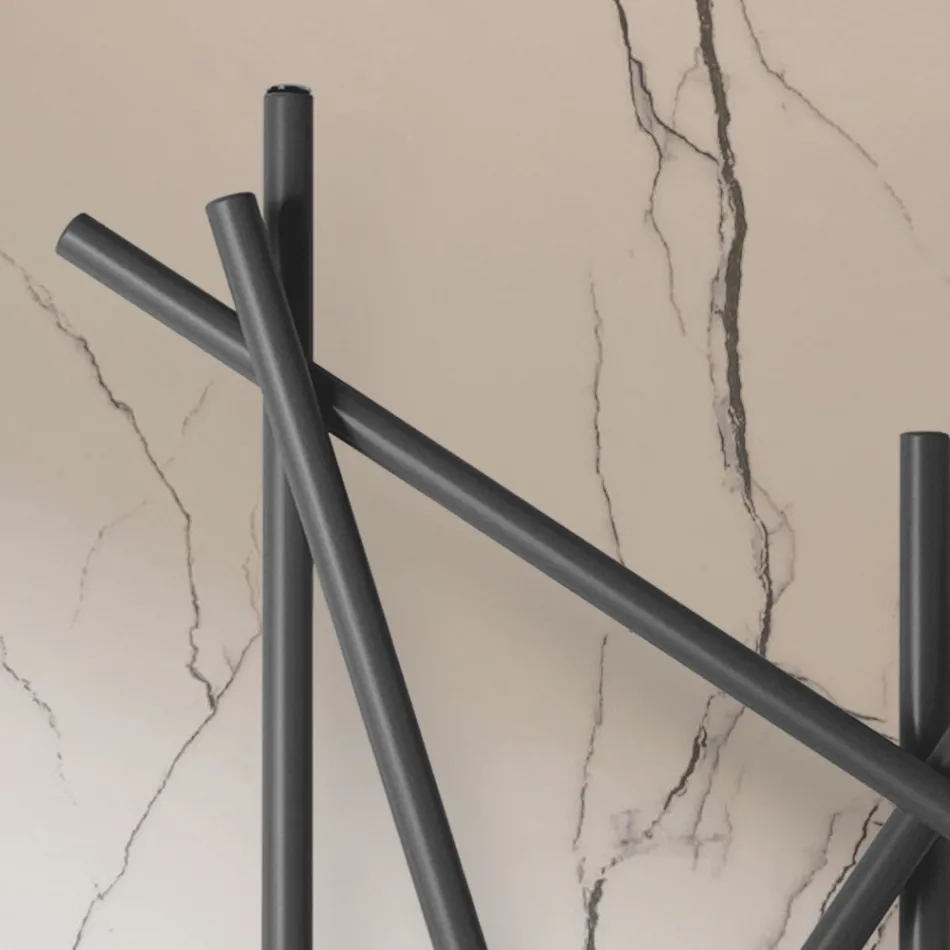 Hydraulisk radiator i stål med rundsektionsrør fremstillet i Italien - tilfældigt Viadurini