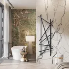 Hydraulisk radiator i stål med rundsektionsrør fremstillet i Italien - tilfældigt Viadurini