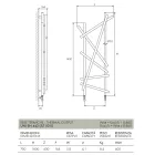 Hydraulisk radiator i stål med rundsektionsrør fremstillet i Italien - tilfældigt Viadurini