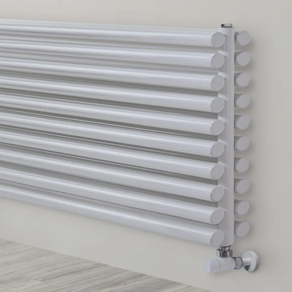 Hydraulisk radiator i stål Pure White Finish Made in Italy - Cookies Viadurini