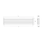 Hydraulisk radiator i stål Pure White Finish Made in Italy - Cookies Viadurini